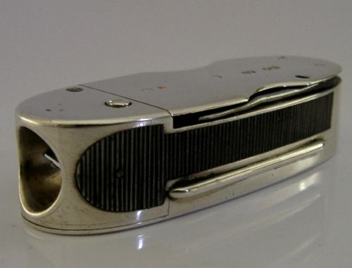 STUNNING STERLING SILVER CIGAR CUTTER MULTI TOOL VESTA CASE 1886 ANTIQUE - ADDITIONAL PHOTO 2