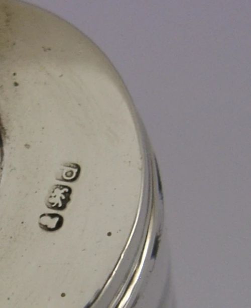 GEORGIAN STERLING SILVER TRAVELLING INKWELL 1819 DESK ANTIQUE - ADDITIONAL PHOTO 12