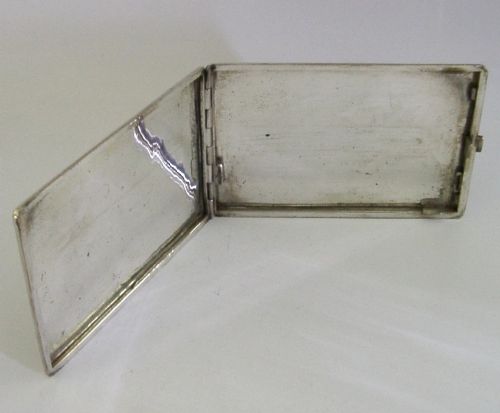 ANTIQUE TURKISH SOLID SILVER CIGARETTE CASE C1920 155G - ADDITIONAL PHOTO 4