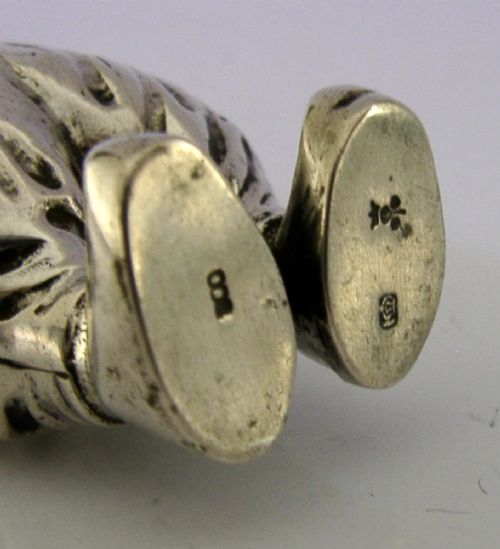 LARGE 63G 800 SOLID SILVER BOY PEPPER POT C1900 ANTIQUE NOVELTY CRUET - ADDITIONAL PHOTO 6