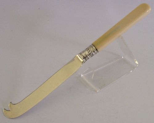 SOLID STERLING SILVER CHEESE SLICE 1908 ANTIQUE 45G - ADDITIONAL PHOTO 3