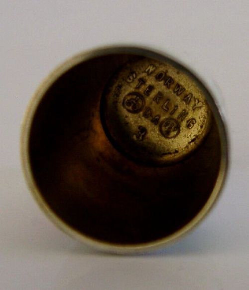 DAVID ANDERSEN STERLING SILVER ENAMEL ROSE SEWING THIMBLE C1940 NORWAY - ADDITIONAL PHOTO 6