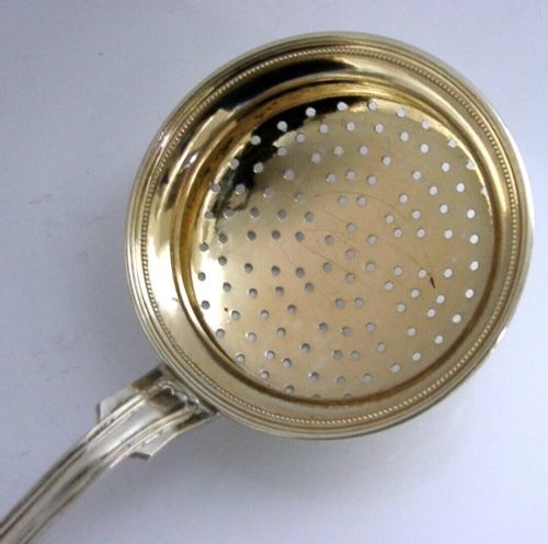 SWEDISH SOLID SILVER LARGE SUGAR SIFTER SPOON STRAINER LADLE 1903 ANTIQUE 54G - ADDITIONAL PHOTO 1