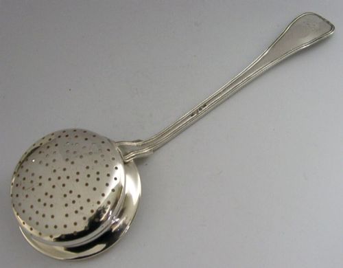 SWEDISH SOLID SILVER LARGE SUGAR SIFTER SPOON STRAINER LADLE 1903 ANTIQUE 54G - ADDITIONAL PHOTO 3