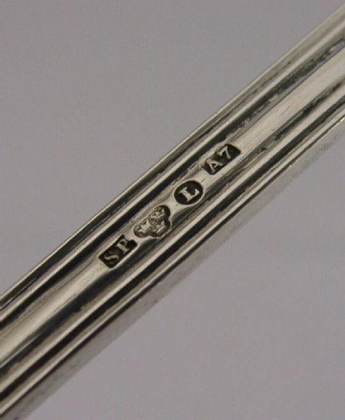 SWEDISH SOLID SILVER LARGE SUGAR SIFTER SPOON STRAINER LADLE 1903 ANTIQUE 54G - ADDITIONAL PHOTO 5
