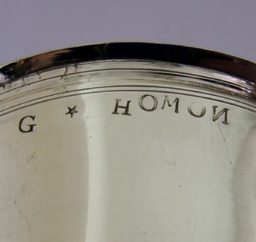 LARGE PRE REVOLUTION FRENCH STERLING SILVER BEAKER CUP C1760 ANTIQUE 160G 18THC - ADDITIONAL PHOTO 4