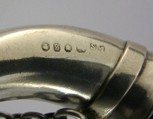 SAMPSON MORDAN STERLING SILVER HUNTING HORN VINAIGRETTE SCENT 1873 ANTIQUE - ADDITIONAL PHOTO 8