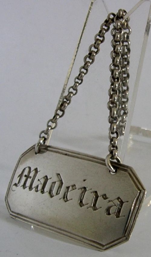 Glasgow 1827 Sterling Silver Madeira Label Barware Georgian Antique