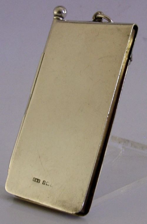 HEAVY 64g STERLING SILVER NOTE PAD & PENCIL 1907 EDWARDIAN ANTIQUE DESK ITEM View III