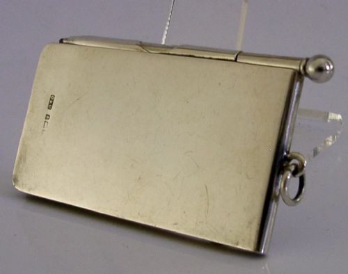 HEAVY 64g STERLING SILVER NOTE PAD & PENCIL 1907 EDWARDIAN ANTIQUE DESK ITEM View IV