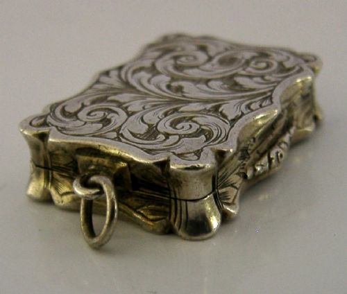 BEAUTIFUL NATHANIEL MILLS VICTORIAN STERLING SILVER VINAIGRETTE BOX 1851 - ADDITIONAL PHOTO 13