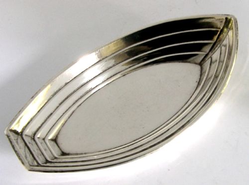NOVELTY STERLING SILVER ROWING BOAT DISH AMERICAN C1920 WALLACE SAILING - ADDITIONAL PHOTO 1