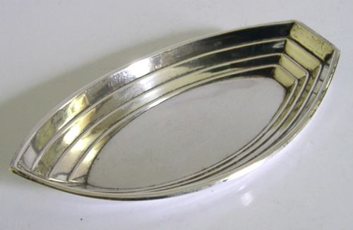 NOVELTY STERLING SILVER ROWING BOAT DISH AMERICAN C1920 WALLACE SAILING - ADDITIONAL PHOTO 3