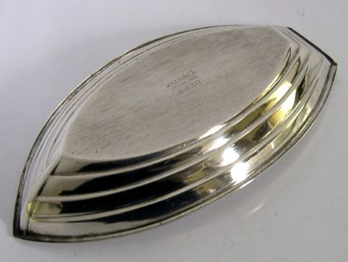 NOVELTY STERLING SILVER ROWING BOAT DISH AMERICAN C1920 WALLACE SAILING - ADDITIONAL PHOTO 5