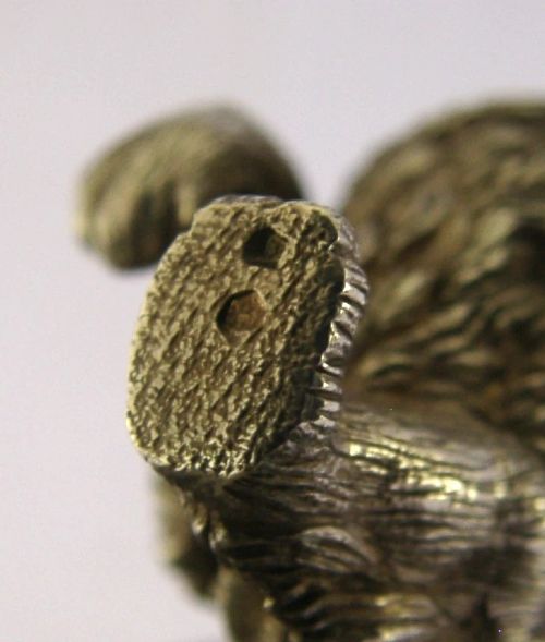 STUNNING 158g PORTUGUESE 833 SOLID SILVER LION ANIMAL c1950 View VIII