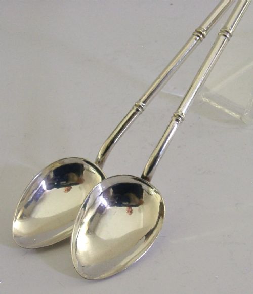 TWO STERLING SILVER COCKTAIL STRAWS MAKING MIXER BARWARE c1960 View VII
