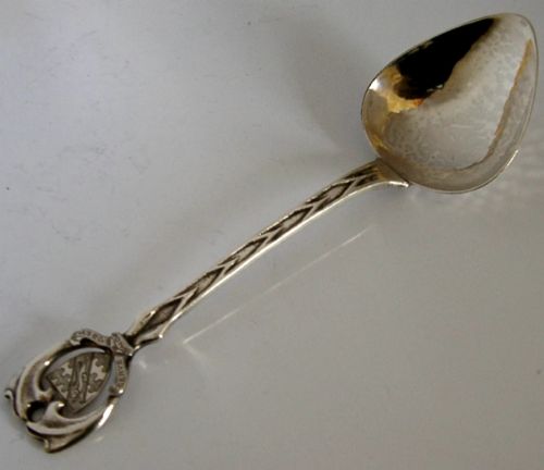 Large 40g Worshipful Company of Harberdashers Sterling Silver Spoon 1934 Connell