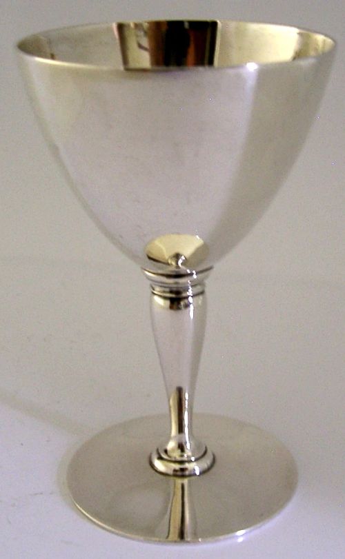 TIFFANY & Co STERLING SILVER COCKTAIL GLASS CUP GOBLET c1920 DECO 120g ANTIQUE View IV