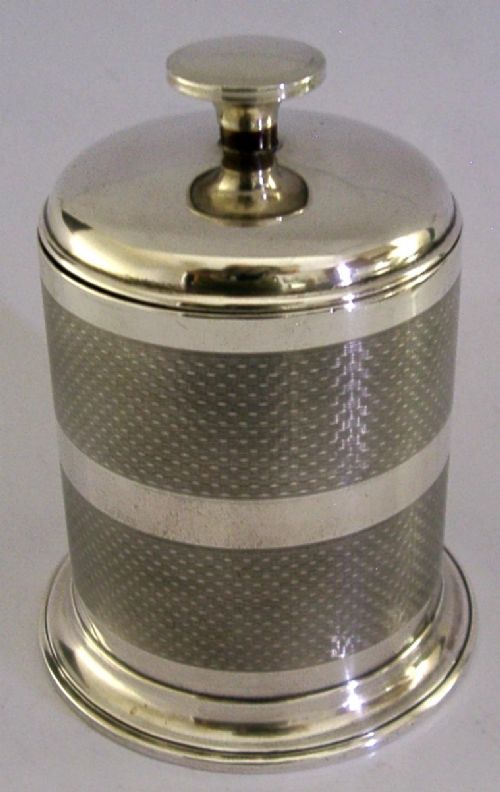 Stylish English Sterling Silver Cigarette Dispener Box 1932 Art Deco