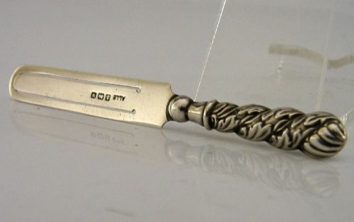 Pretty English Antique Sterling Silver Bookmark Page Maker 1921 Desk Items