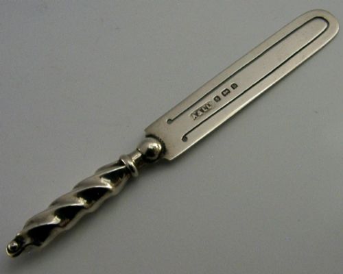 English Antique Sterling Silver Bookmark Page Maker 1901 Victorian