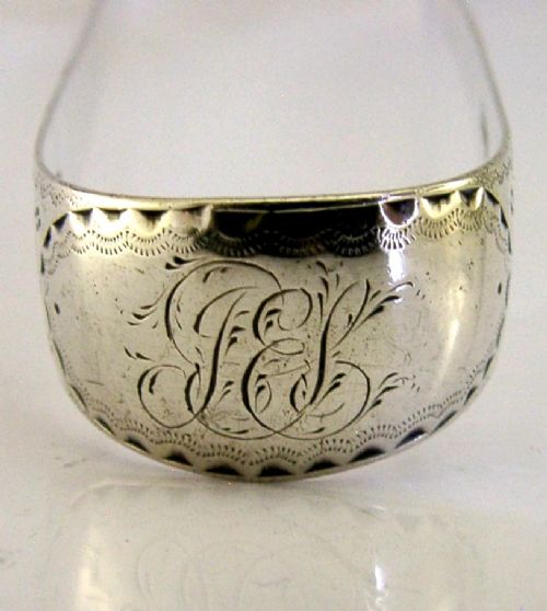 ANTIQUE STERLING SILVER BRIGHT CUT SUGAR TONGS 1799 GEORGIAN View V