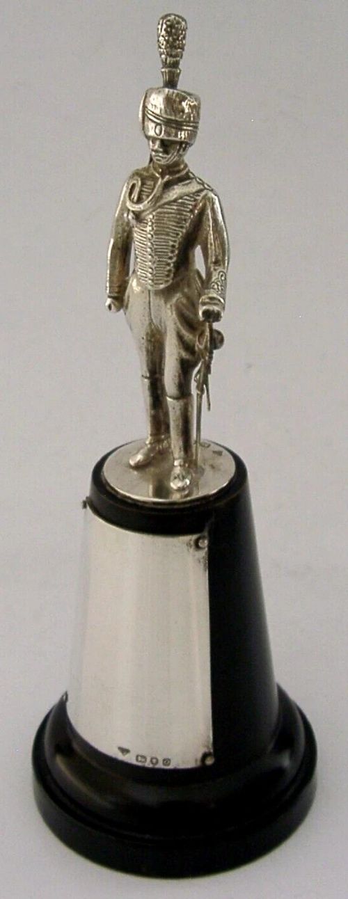 6.75inc Sterling Silver Royal Hassars Soldier Figure Statue 1969 Military