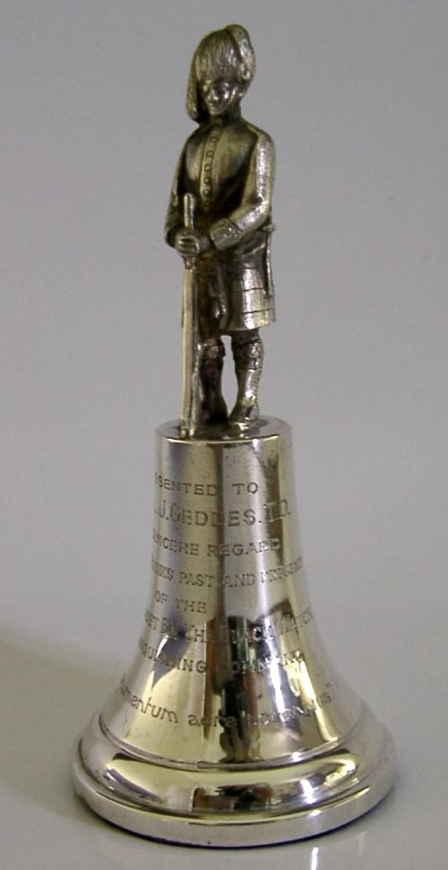 Sterling Silver Black Watch Soldier Figure Statue 1954 Militery 5.25inch