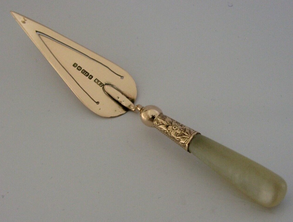 RARE ANTIQUE ENGLISH 9 CARAT SOLID GOLD BOOKMARK PAGE MARKER 1907 5.8g