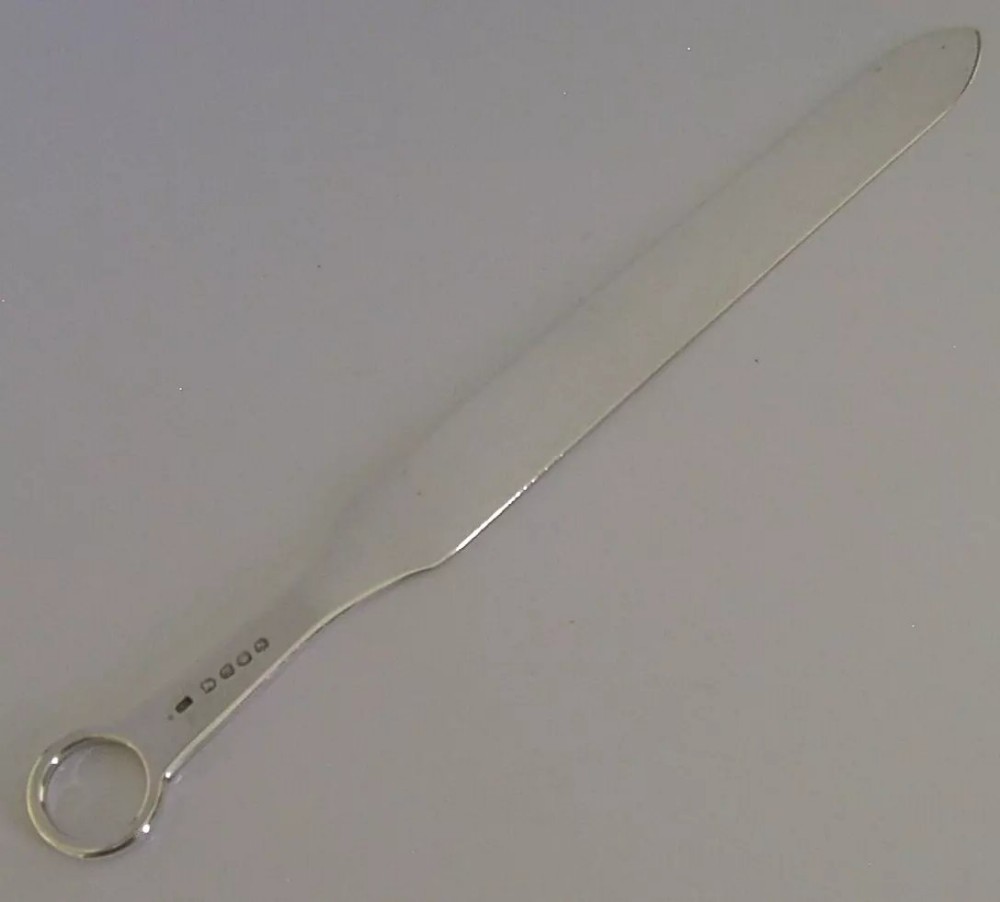LARGE 10+ins GEORGIAN STERLING SILVER LETTER OPENER PAGE TURNER 1815 ANTIQUE 68g
