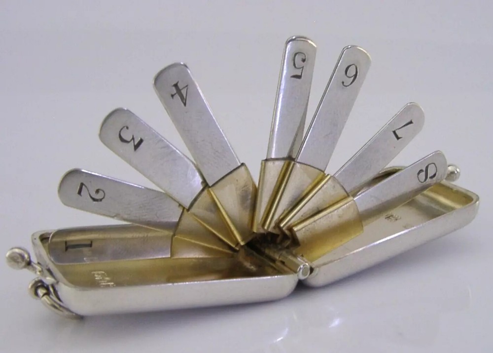 RARE VICTORIAN VISCOUNT STERLING SILVER BUTT MARKER 1898 ANTIQUE SHOOTING