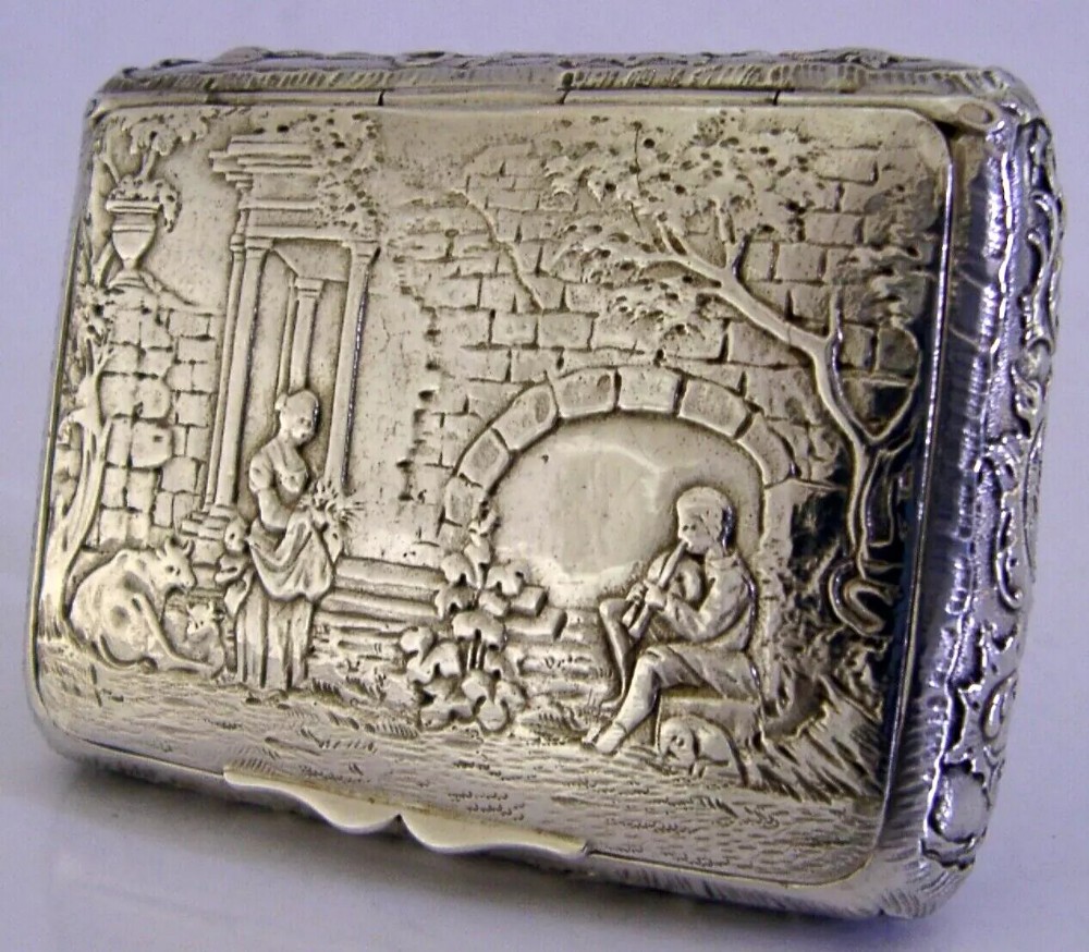 QUALITY GERMAN HANAU SOLID STERLING SILVER TABLE BOX 1898 VICTORIAN ANTIQUE 76g
