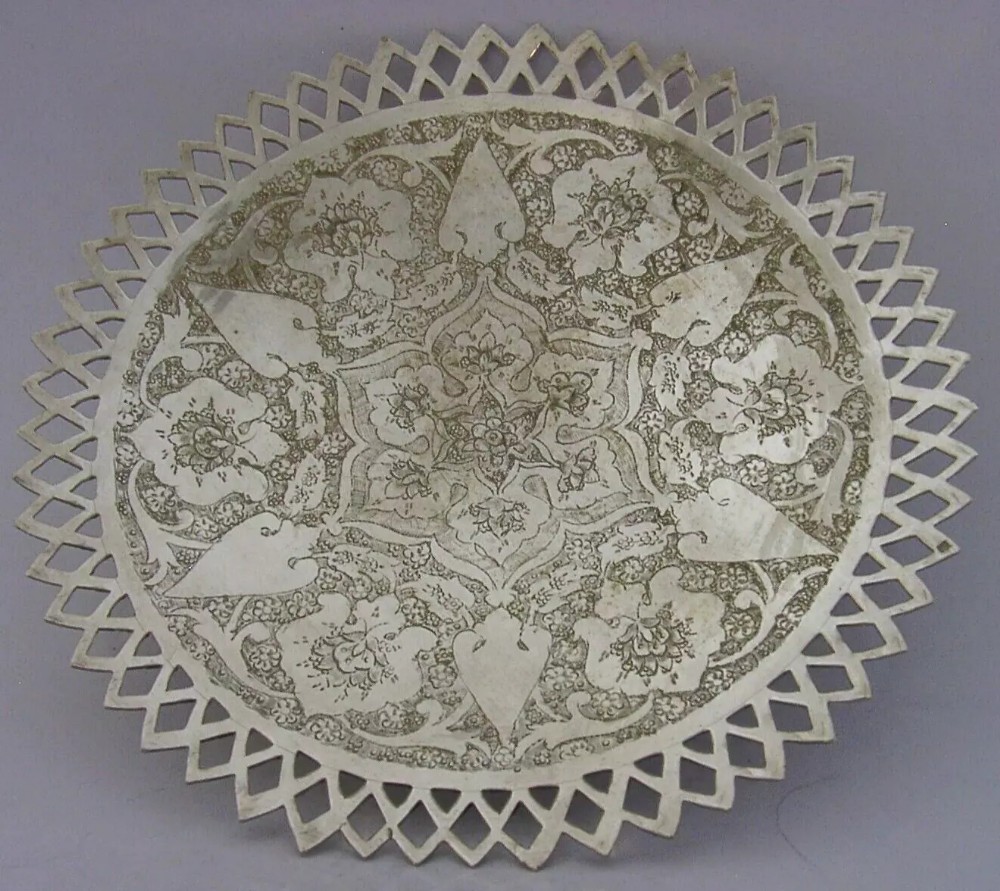 BEAUTIFUL SOLID SILVER DISH c1940 EASTERN ANTIQUE 170g