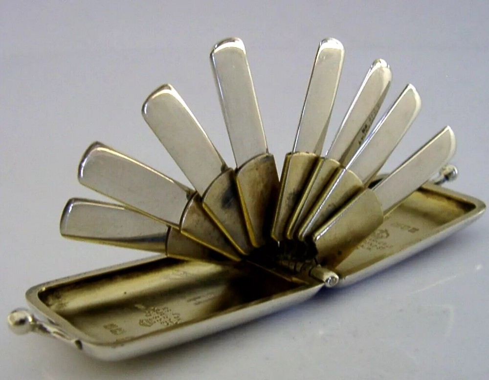 RARE EDWARDIAN STERLING SILVER BUTT MARKER 1906 ANTIQUE SHOOTING HUNTING