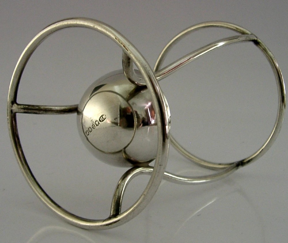SILVER PLATED ENGLISH HAMILTON OLD BOTTLE STAND c1900 ANTIQUE BARWARE View III