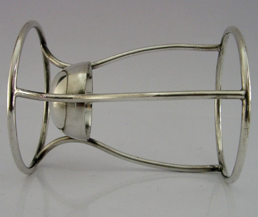SILVER PLATED ENGLISH HAMILTON OLD BOTTLE STAND c1900 ANTIQUE BARWARE View VI