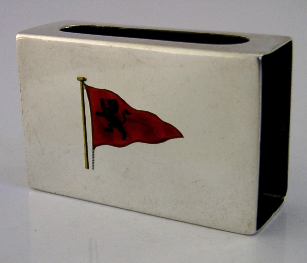 48g STERLING SILVER LONDON CORINTHIAN SAILING CLUB MATCHBOX VESTA CASE 1936