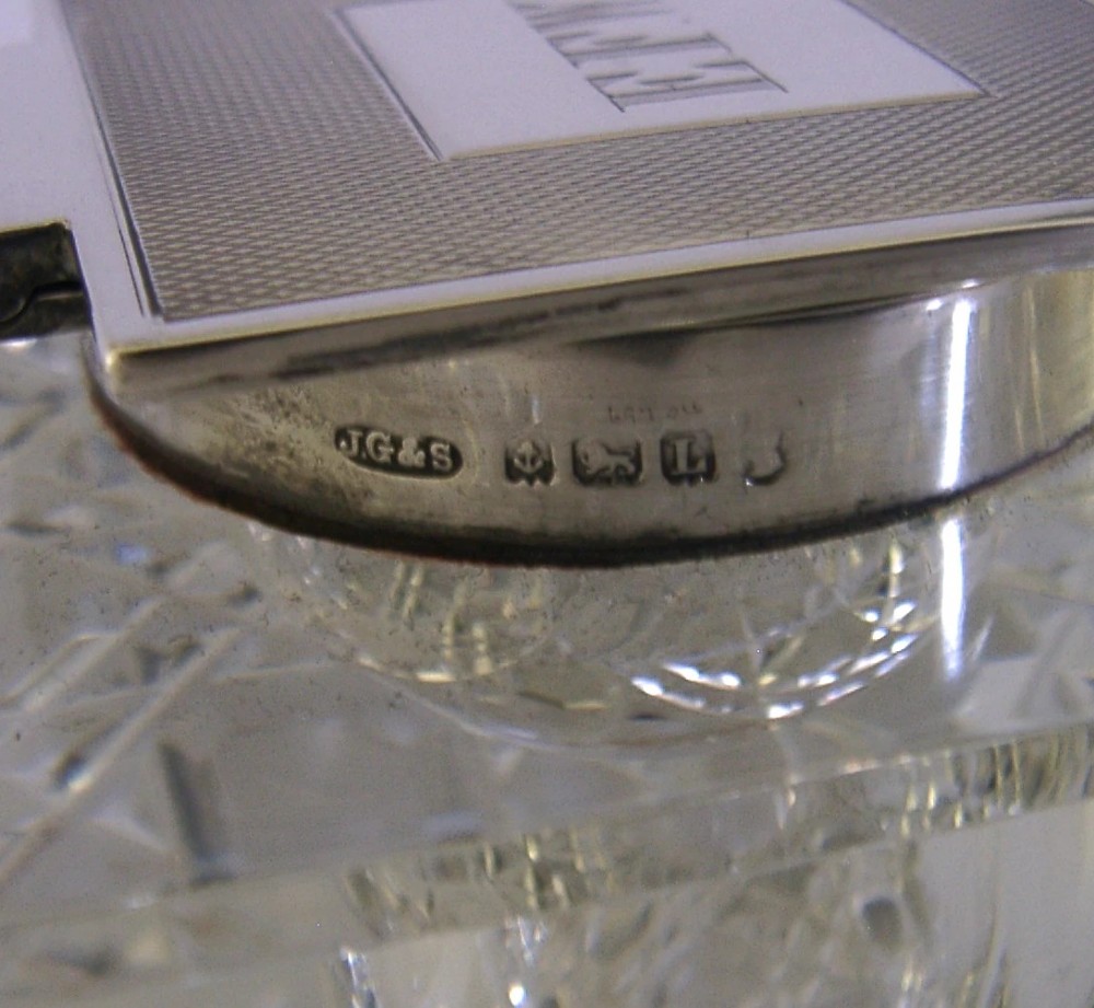 MILITARY STERLING SILVER ROYAL NAVY INKWELL MERSEY DIVISION 1935 LIVERPOOL View VII
