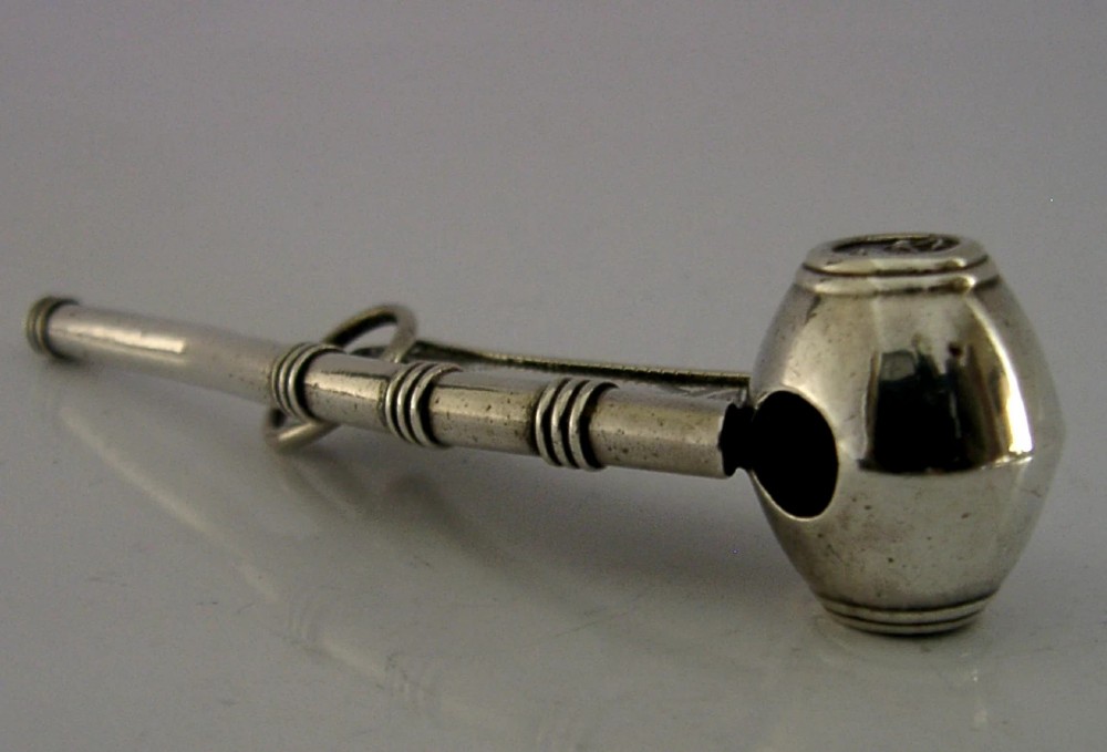 RARE VICTORIAN MILITARY STERLING SILVER BOATSWAIN'S WHISTLE 1874 NAVY ANTIQUE View VII