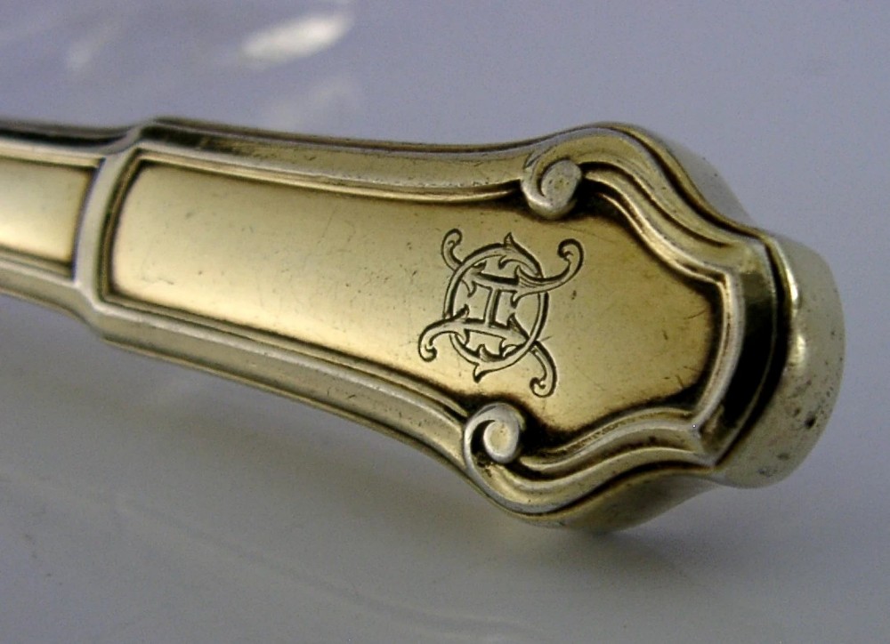 LARGE 8+ inch FRENCH STERLING SILVER GILT LETTER OPENER c1900 ANTIQUE 63g KELLER View V