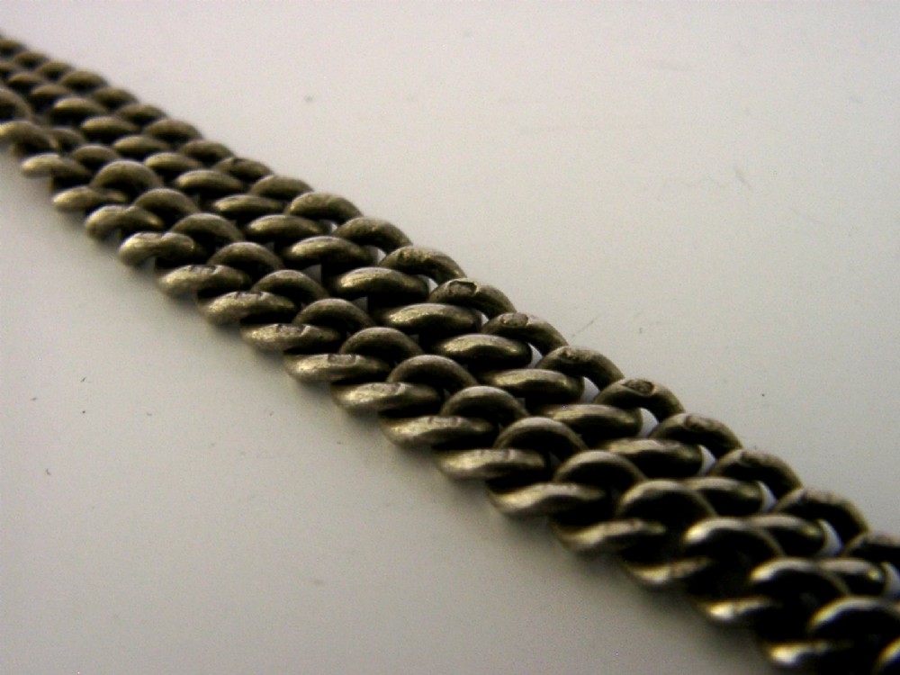 ENGLISH 42g SOLID STERLING SILVER WATCH CHAIN & FOB 1899 & 1905 ANTIQUE View VII