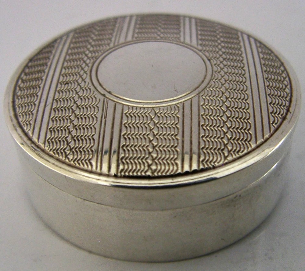 PRETTY ENGLISH SOLID STERLING SILVER BOX 1922 ART DECO View V