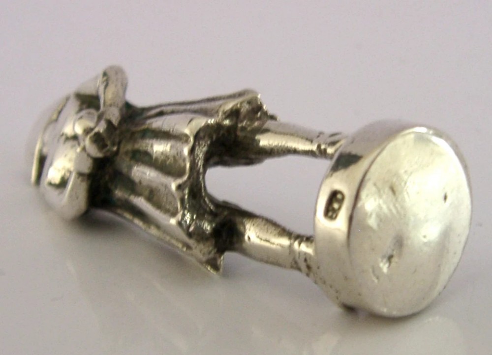 HEAVY 52g ANTIQUE SOLID SILVER TAMPER WAX SEAL NAPOLEON c1900 View VI