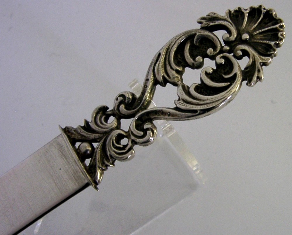 HEAVY 56g ITALIAN 800 SILVER LETER ENVELOPE OPENER c1950 ITALY View II