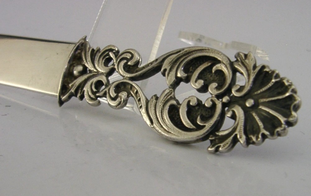 HEAVY 56g ITALIAN 800 SILVER LETER ENVELOPE OPENER c1950 ITALY View III
