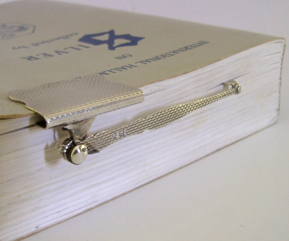 ASPREY SOLID STERLING SILVER MECHANICAL BOOKMARK 1953 View II