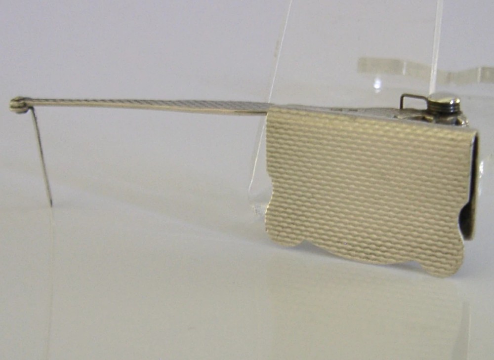 ASPREY SOLID STERLING SILVER MECHANICAL BOOKMARK 1953 View III