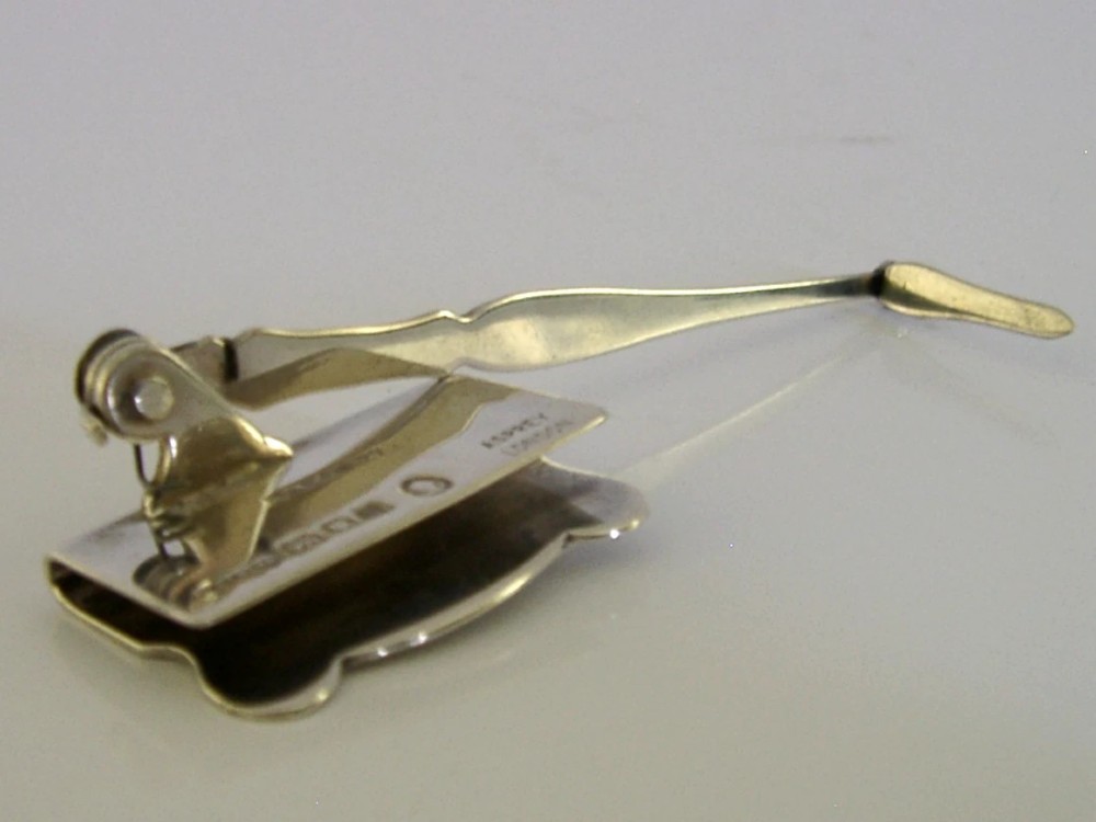 ASPREY SOLID STERLING SILVER MECHANICAL BOOKMARK 1953 View V