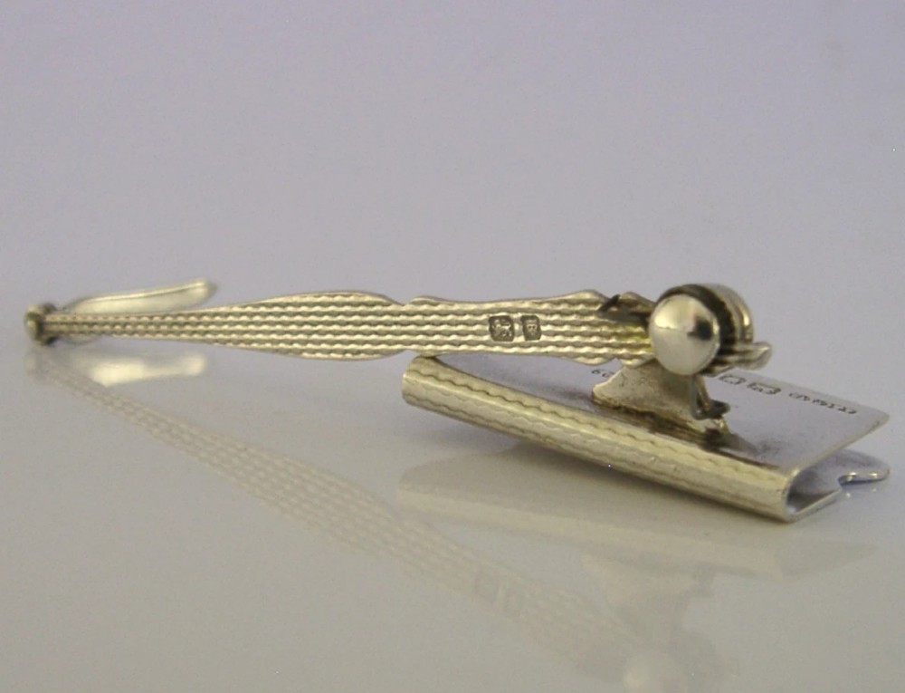 ASPREY SOLID STERLING SILVER MECHANICAL BOOKMARK 1953 View VI