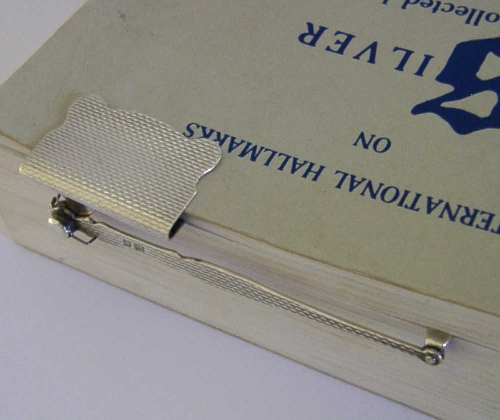 ASPREY SOLID STERLING SILVER MECHANICAL BOOKMARK 1953 View VII